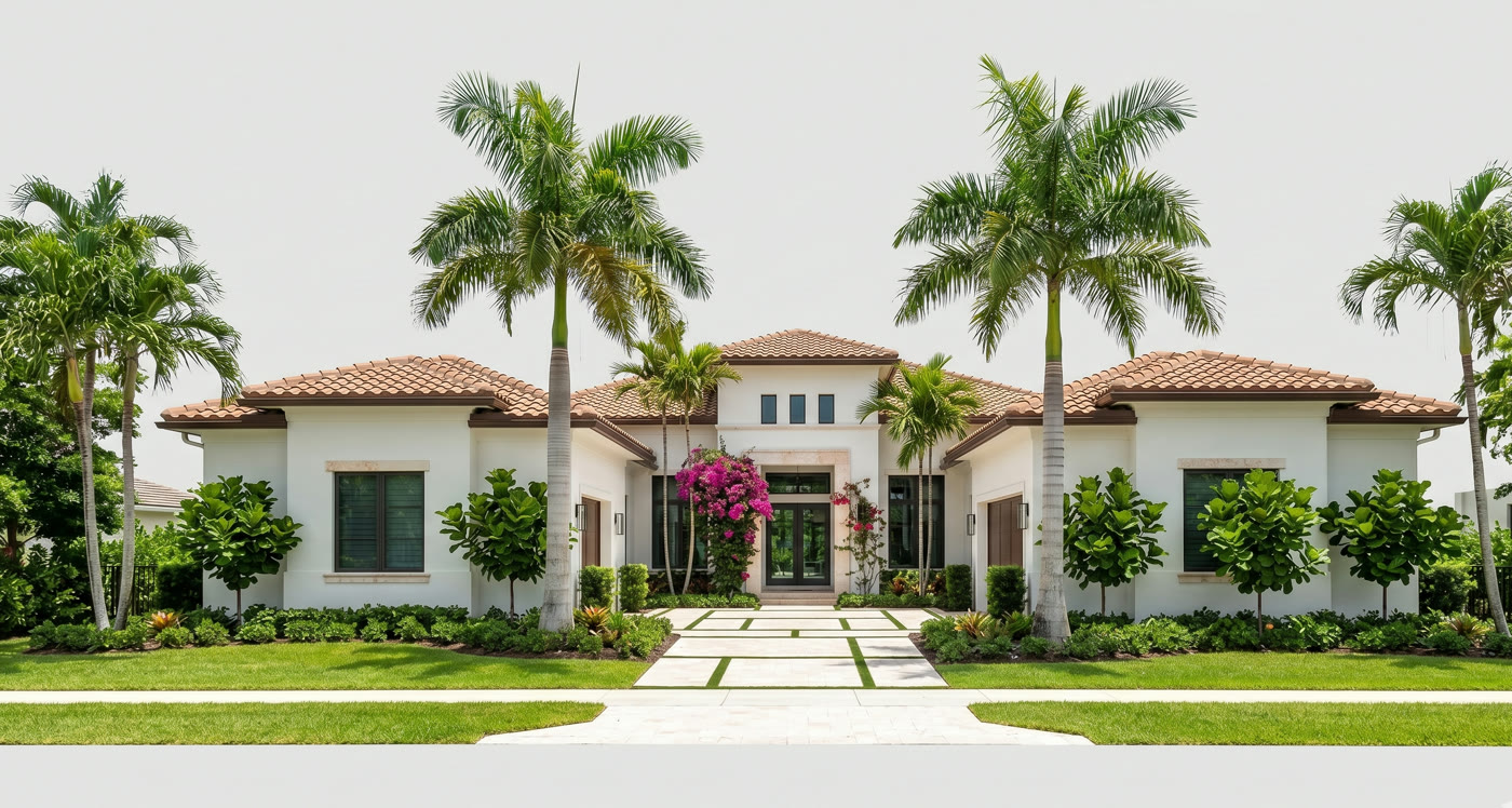 The finished Florida backyard, fully built